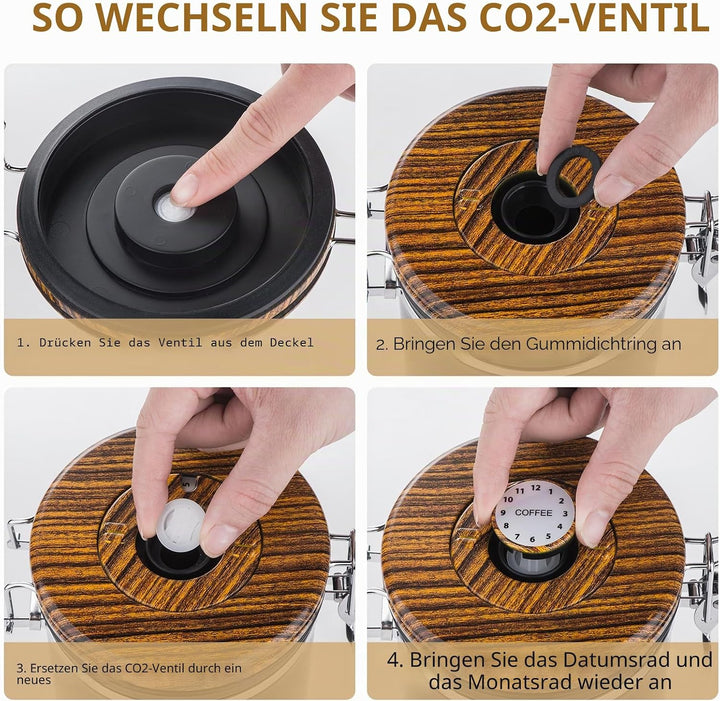 Kaffeedose Holzmaserungsfarbe, Holzmaserungsfarbe