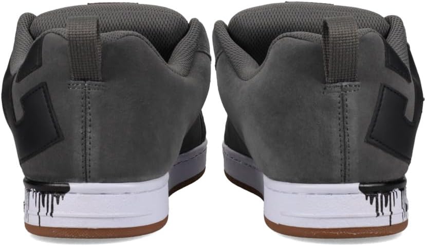 DC Shoes Herren Court Graffik Sneaker 38 EU Dk Grey Black White, 38 EU Dk Grey Black White