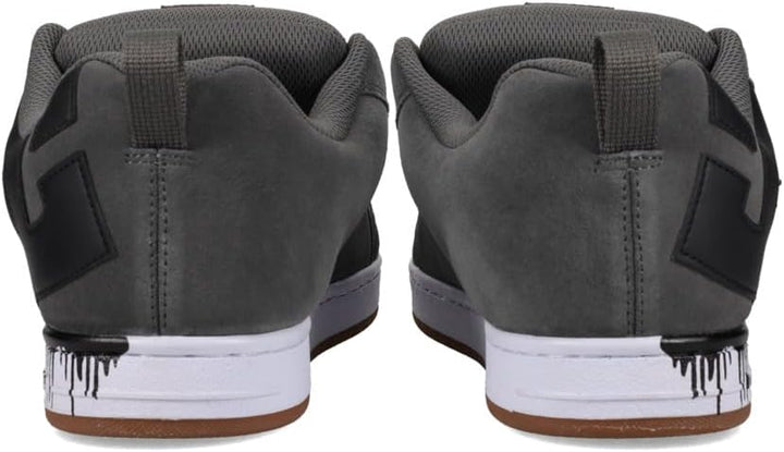 DC Shoes Herren Court Graffik Sneaker 38 EU Dk Grey Black White, 38 EU Dk Grey Black White