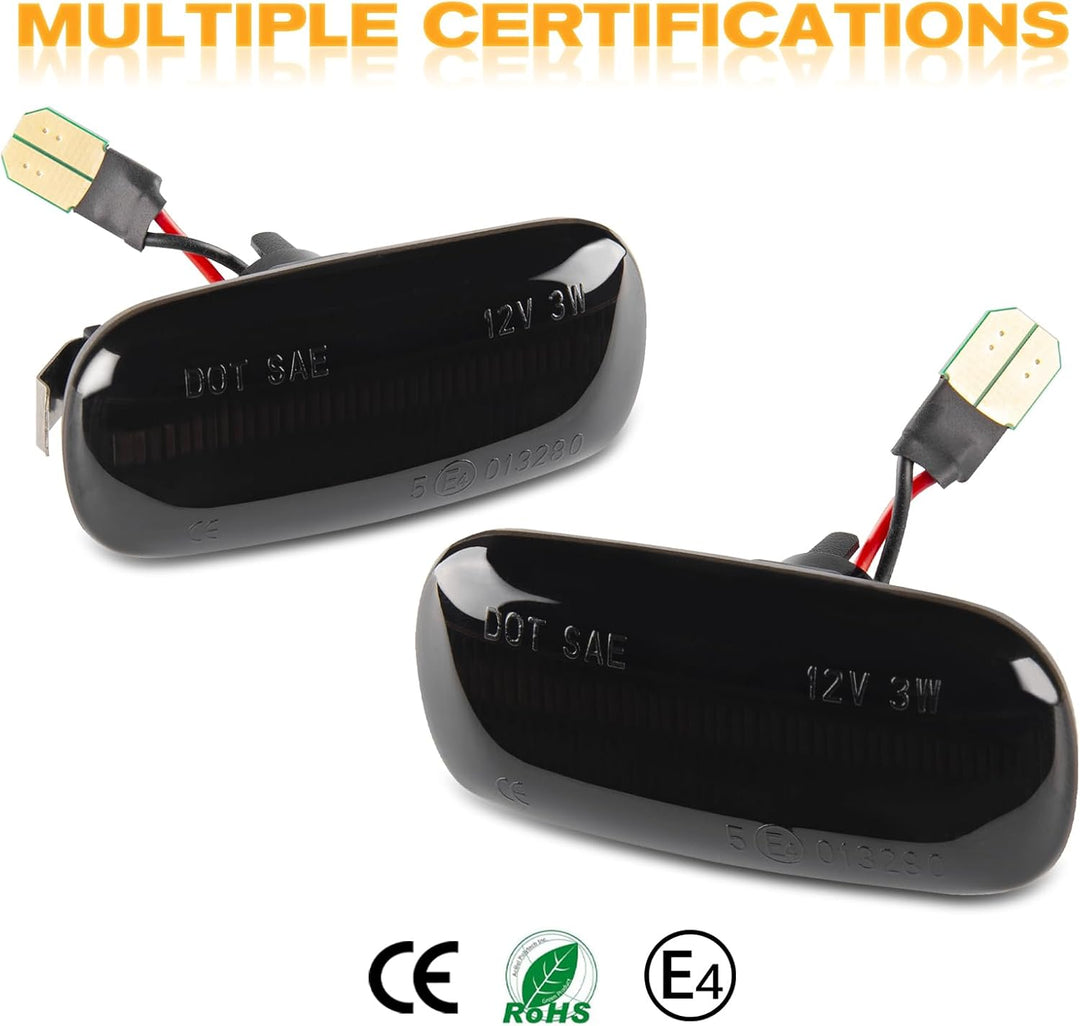 POPMOTORZ LED Blinker Seitenblinker mit Canbus Fehlerfrei 2835 SMD für A-udi A3 8P/S3 8P/A4 B6/A4 B7
