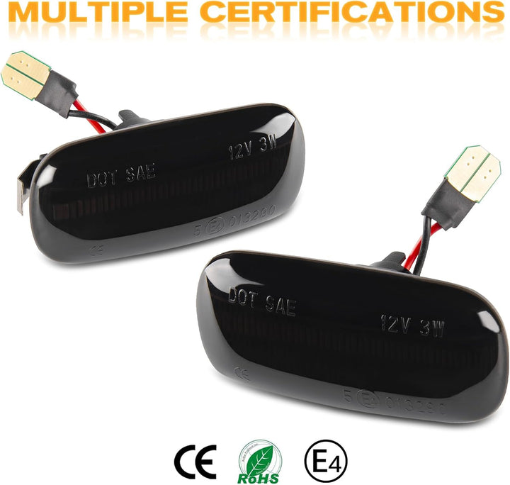 POPMOTORZ LED Blinker Seitenblinker mit Canbus Fehlerfrei 2835 SMD für A-udi A3 8P/S3 8P/A4 B6/A4 B7