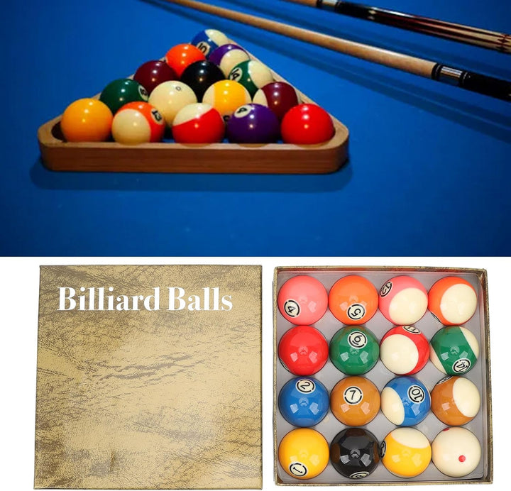 Billardkugeln Set, 16 Stück 5,72 cm/2,25 Zoll Billard Kugeln Set Harz Billardtisch Bälle Komplettset