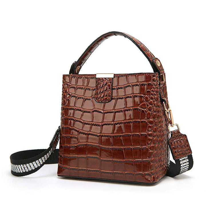 BUKESIYI Damen Tasche Umhängetasche Handtasche Frauen Klein Schultertasche Weekender Lack PU Leder C