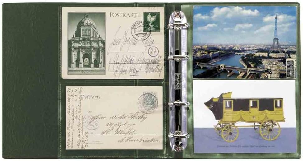 LINDNER Das Original Postkarten-Album LOTOS-grün