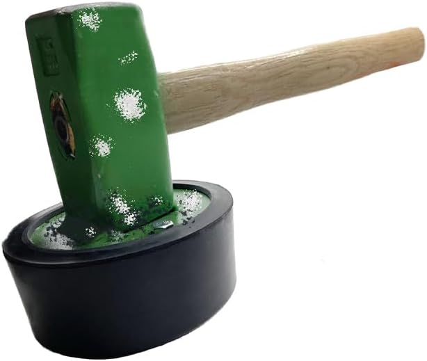 VERLEGEHILFEN Plattenlegerhammer rund B WARE Lackschaden volle Funktion Plasterhammer 2500 g