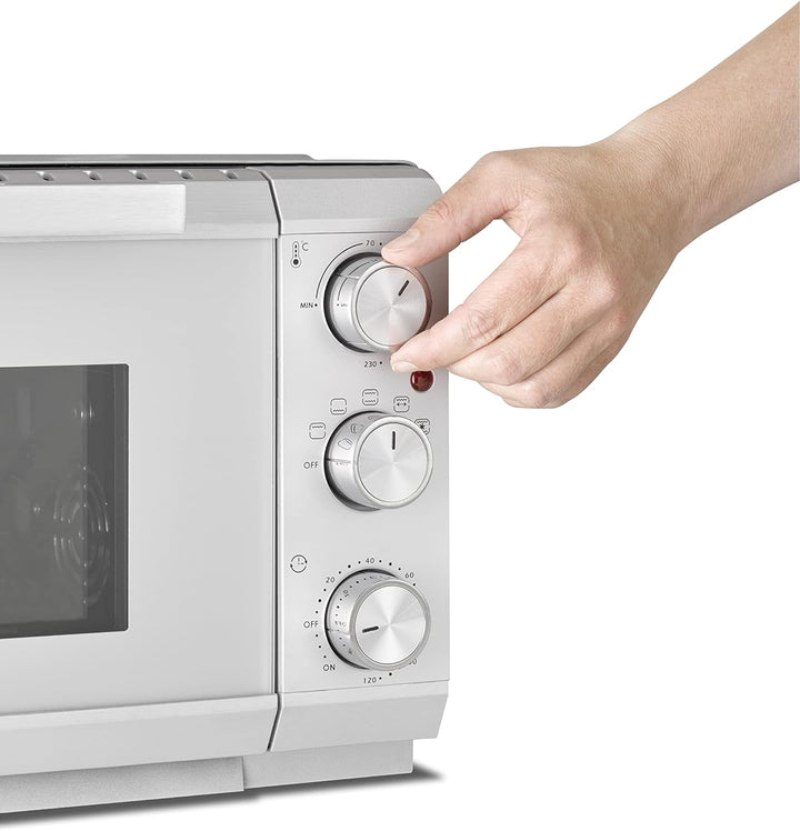 CASO TO 20 SilverStyle - Design Backofen, 20 Liter Garraum, 3 Einschubebenen, 70-230°C, 5-fach Funkt