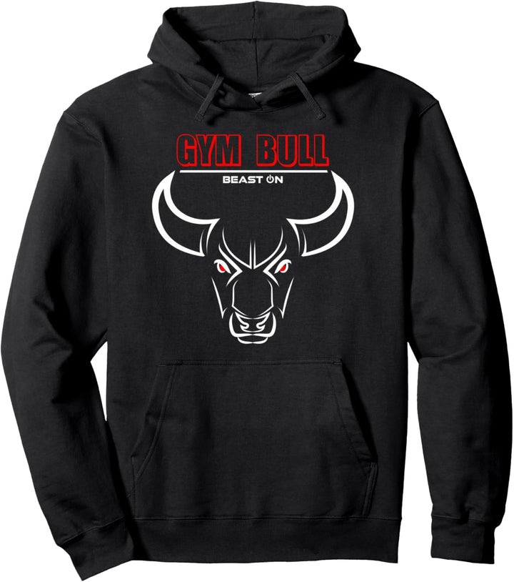 Fitnessstudio Bull Head Red Fitnesstraining, Bodybuilding-Workout Pullover Hoodie