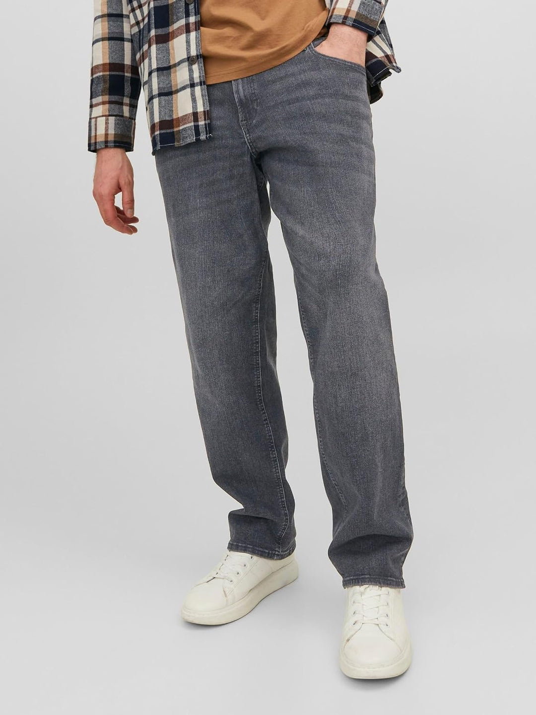 JACK &amp; JONES Male Tapered Fit Jeans Plus Size JJIMIKE JJORIGINAL SQ 270 NOOS PLS Tapered Fit Jeans 4