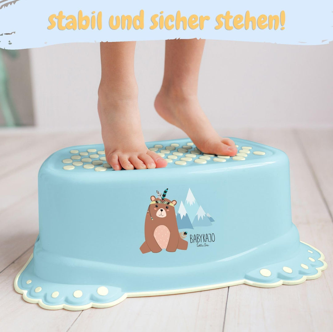 Kinderhocker TÜV Rheinland geprüft! Kinder Toilettenhocker mit Anti-Rutsch Beschichtung für Stabilit