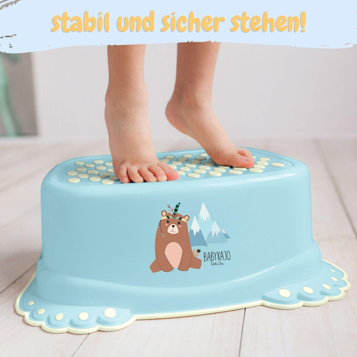 Kinderhocker TÜV Rheinland geprüft! Kinder Toilettenhocker mit Anti-Rutsch Beschichtung für Stabilit