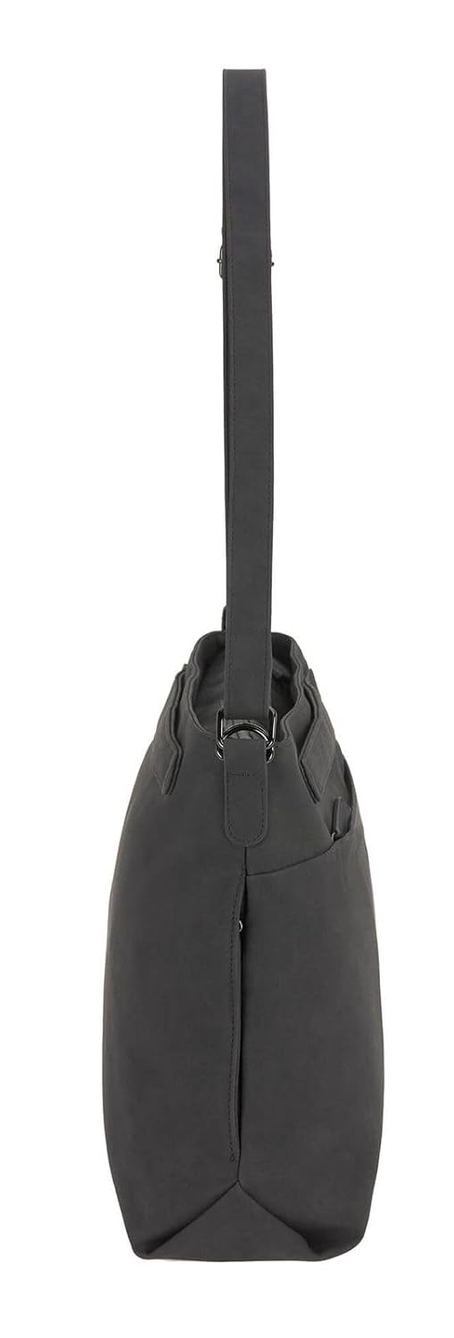 LÄSSIG Baby Wickeltasche Umhängetasche mit Zubehör veganes Leder/Tender Shoulder Bag anthracite, Ant