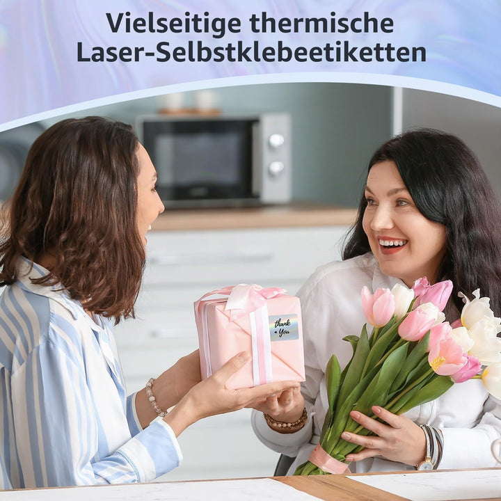 Phomemo M110/M220/M221/M200/M120/M100/M108/M150/M250/M260 Laser Silver Selbstklebende Etiketten 40x3