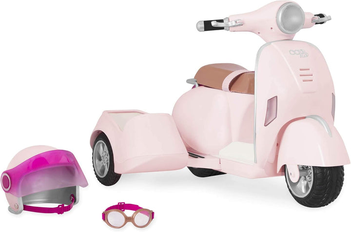 Our Generation – Fahrzeug Spielset – Helm & Beiwagen – 46 cm Puppenzubehör – Rollenspiel – Spielzeug