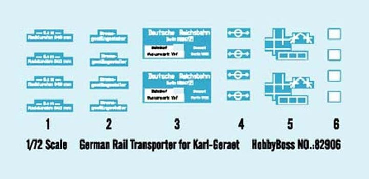 Hobby Boss 82906 Modellbausatz German Rail Transporter für Karl-Gerät
