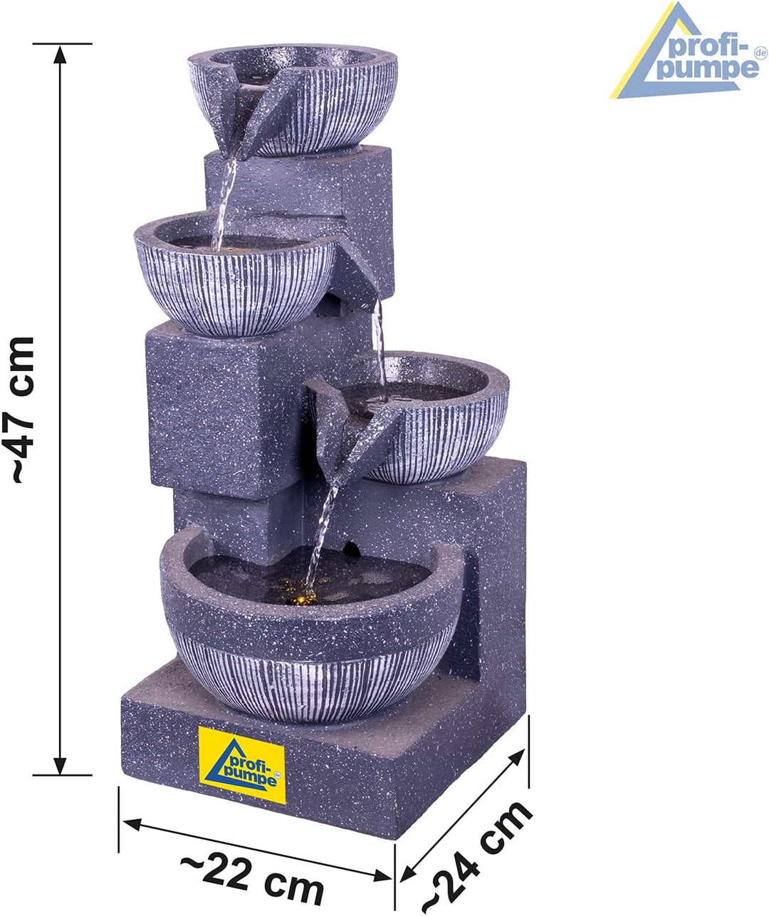 Gartenbrunnen Brunnen Zierbrunnen Zimmerbrunnen Springbrunnen Brunnen Wasser-Spiel mit LED-Licht 230