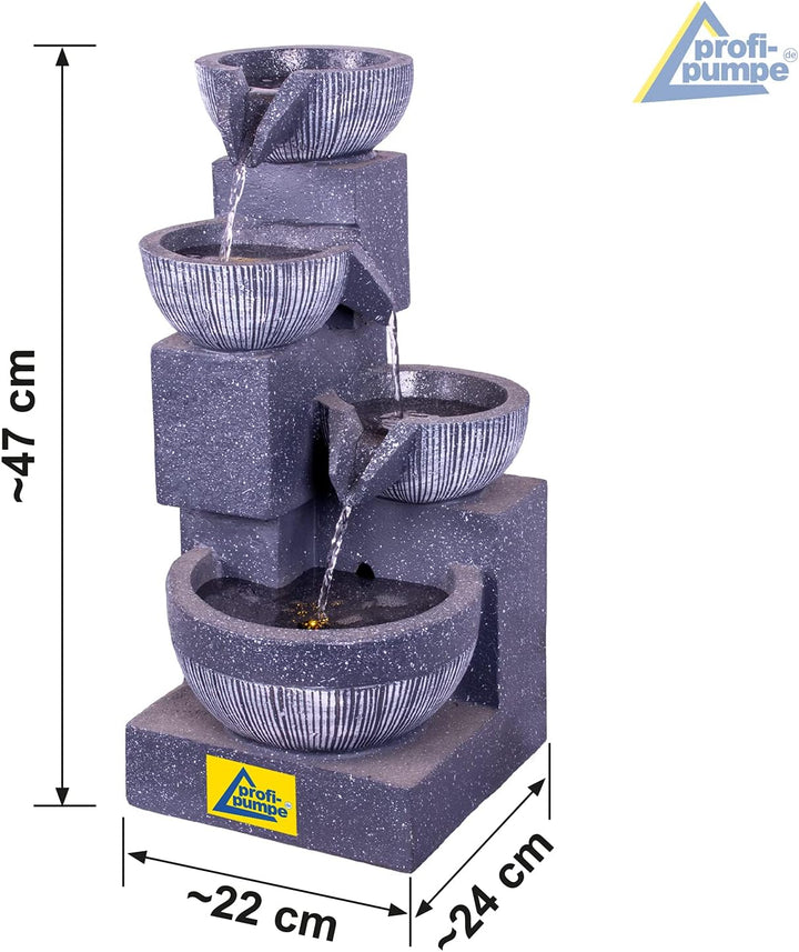Gartenbrunnen Brunnen Zierbrunnen Zimmerbrunnen Springbrunnen Brunnen Wasser-Spiel mit LED-Licht 230