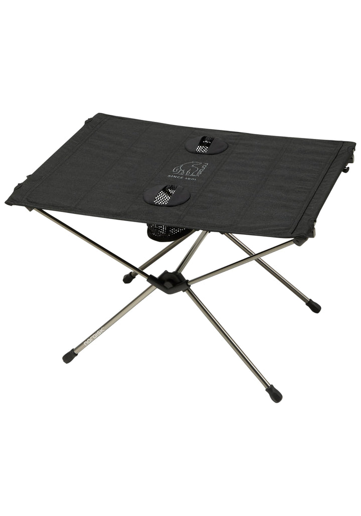 Nordisk Campingtisch Rolltisch Risskov Falttisch Klapptisch Leicht Alu 58x39 cm Schwarz, Schwarz