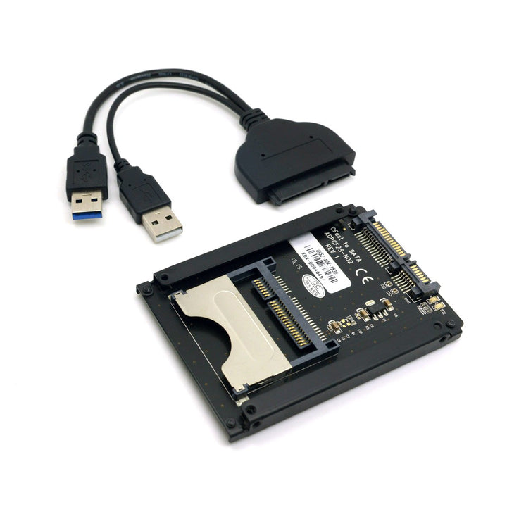 chenyang CFast Kartenleser CFast SSD auf 22Pin SATA Adapter mit SATA auf USB 3.0 Daten Netzkabel CFa