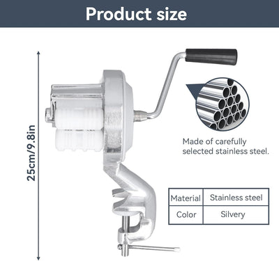 HERCHR Extruder-Nudelmaschine, Manuelle Nudelmaschine Mit Handkurbel, Cavatelli-Maschine aus Edelsta