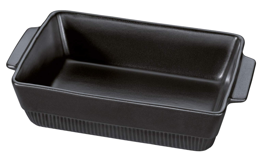 Spring Auflaufform Chalet Rechteckig, 35 x 21 cm, Schwarz, Ofenkeramik