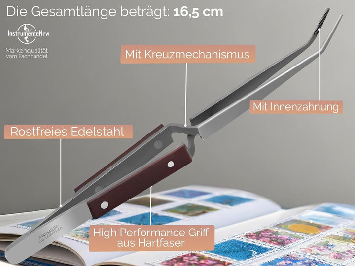Lötpinzetten Set 2-Teilig Kreuzpinzette Klemmpinzette Technische Pinzette Gerade Gebogen Abgewinkelt