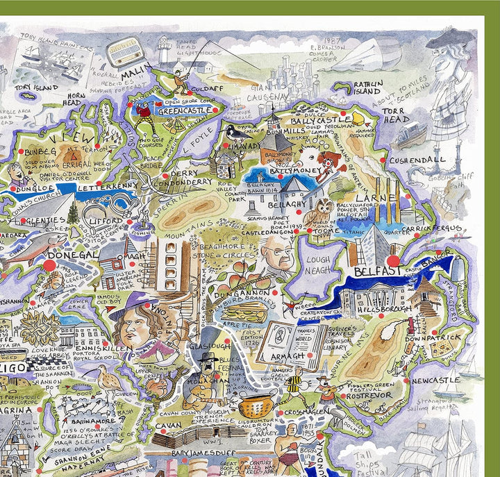 Map of Ireland Jigsaw 1000 Piece Puzzle