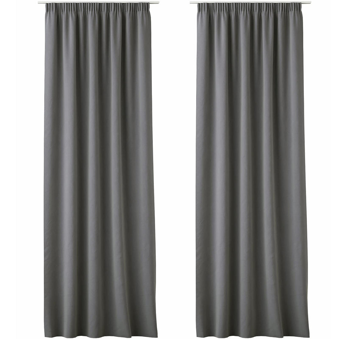 JEMIDI 2X Vorhang Blickdicht 140x250cm - 2er Set Gardine mit Kräuselband Universalband - 100% Polyes