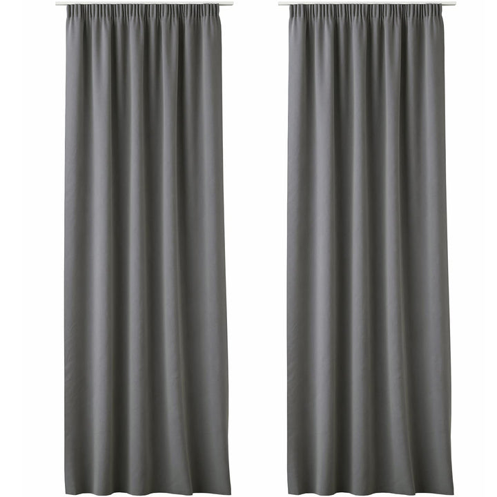 JEMIDI 2X Vorhang Blickdicht 140x250cm - 2er Set Gardine mit Kräuselband Universalband - 100% Polyes