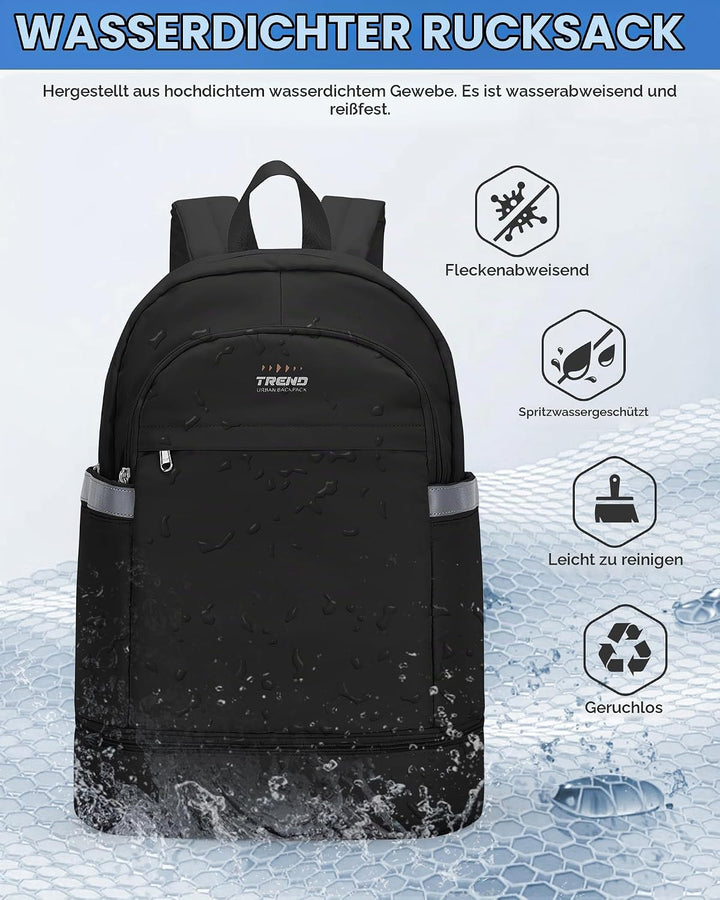 SZLX Sportrucksack für Frauen mit Schuhfach und Nasstasche Faltbarer Handgepäckrucksack Grosser Reis
