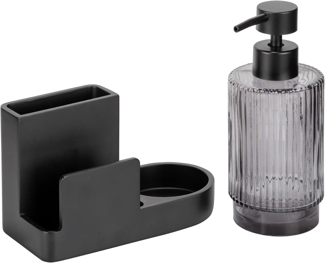 Spülorganizer Mod. Pina praktischer Spülbeckenorganizer mit Seifenspender für Küche und Bad aus Poly