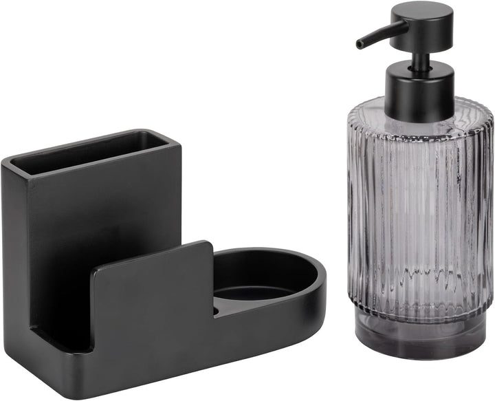 Spülorganizer Mod. Pina praktischer Spülbeckenorganizer mit Seifenspender für Küche und Bad aus Poly