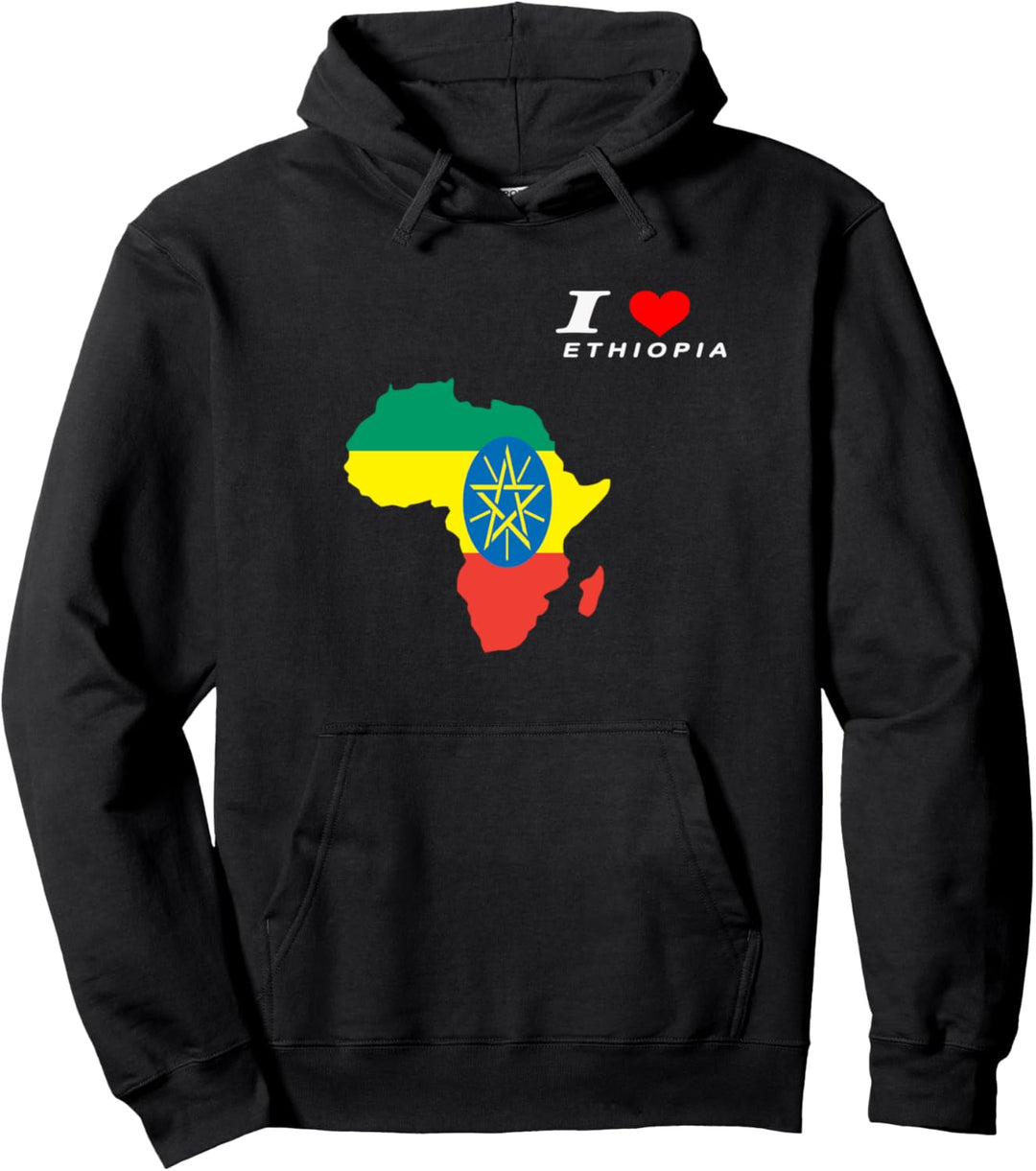 Ethiopia karte flagge Habesha herren und Damen Pullover Hoodie