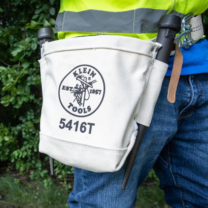 Canvas Bolt Bag Kleine Tasche zur Bolzenaufbewahrung mit Bull Pin Schlaufen, Gürteltunnelschlaufe Ve