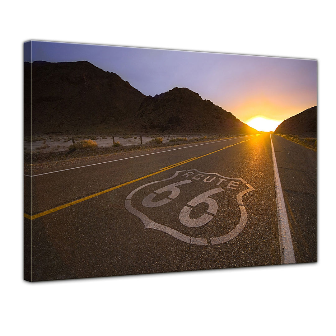 Bilderdepot24 Bild auf Leinwand | Historische Route 66 - USA in 70x50 cm als Wandbild | Wand-deko De
