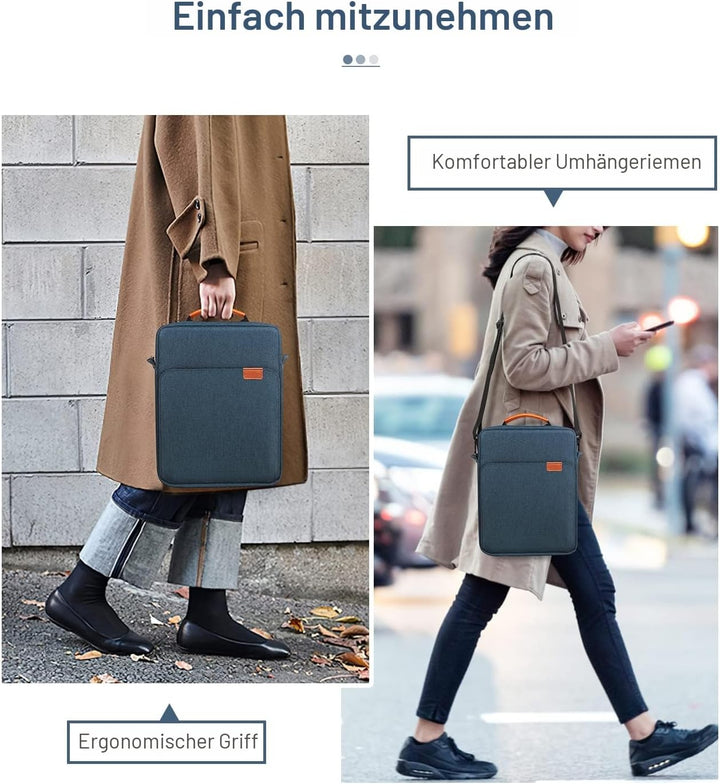 MoKo 13,3-14" Laptop Hülle, Tragetasche Kompatibel mit MacBook Pro 13" M2/M1/14 M2 MAX 2021-2023/Mac