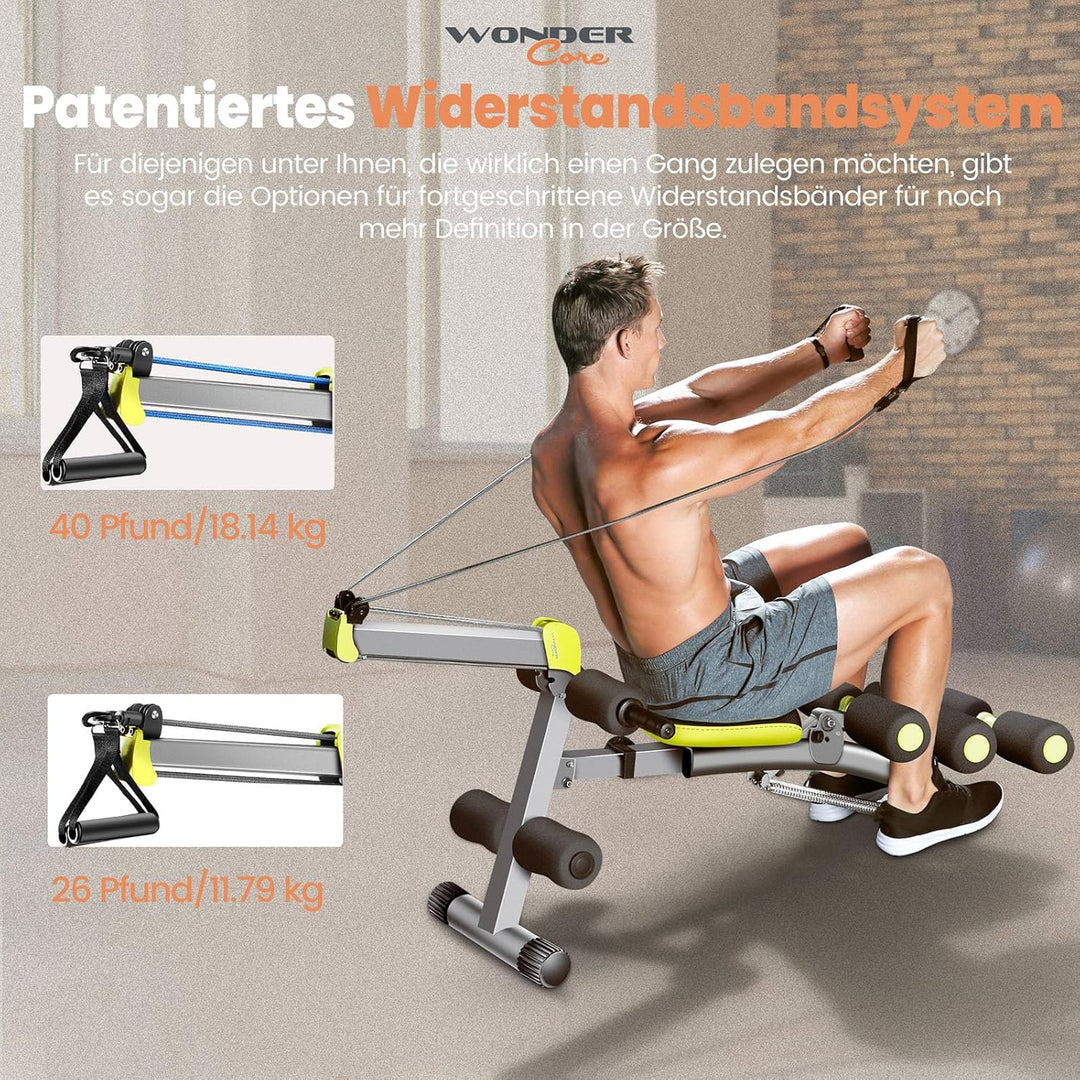 Trainingsgerät Wonder Core 2, mit eingebautem Drehsitz und Ruder, Unisex Wonder Core 2 mit Ruderer,