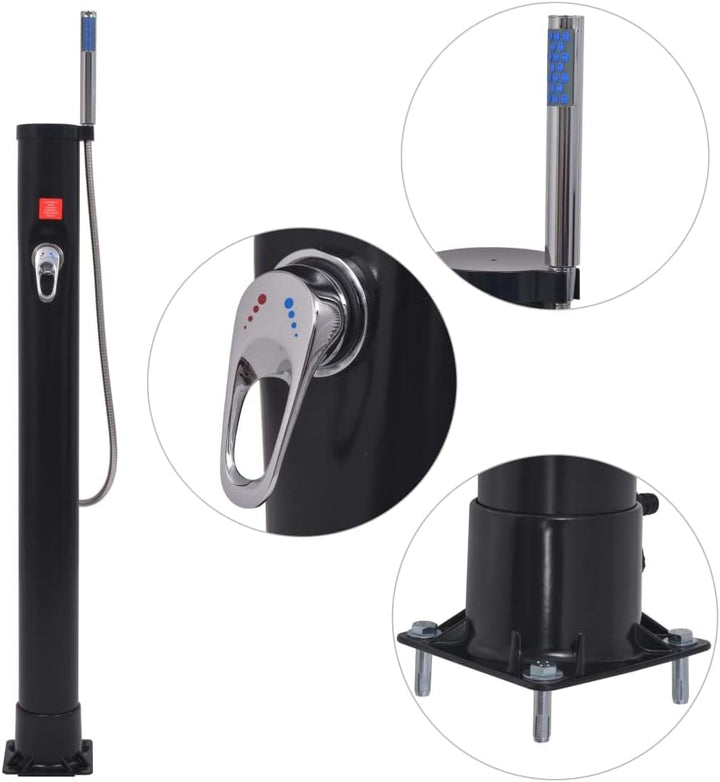 vidaXL Solardusche mit Handbrause Gartendusche Pooldusche Aussendusche Campingdusche Camping Solar D