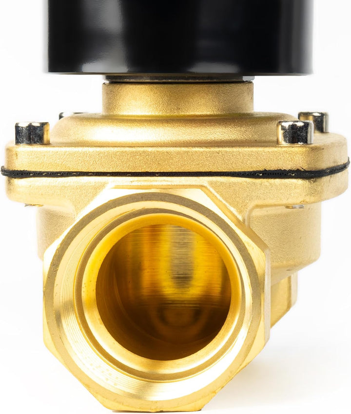U.S. Solid 1-1/2" Messing Elektrisch Magnetventil 230V AC stromlos geschlossen VITON Wasser Luft Öl