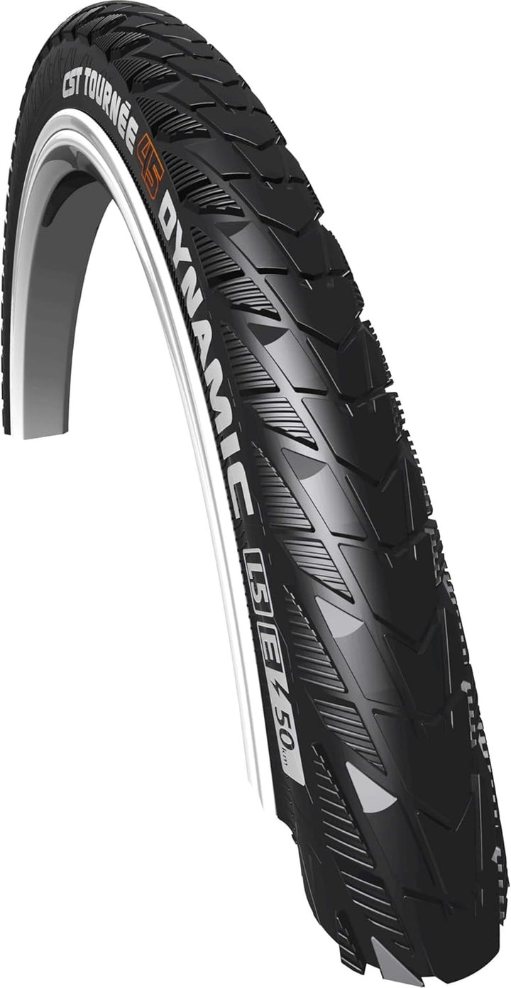 CST Tournee Radfahren, Abdeckung Tourney Dynamic City 28 x 1.40 Rig.Schwarz, T.U