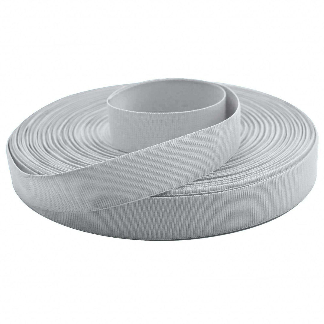 50m Ripsband 20mm Einfassband Stossband Besatzband Hutband Hosenband Farbwahl 21 Farben lichtgrau 20