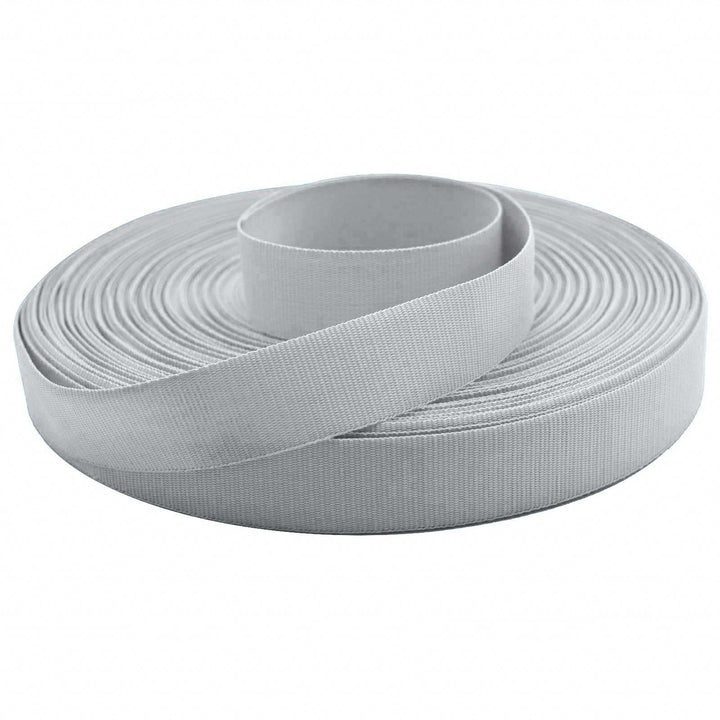 50m Ripsband 20mm Einfassband Stossband Besatzband Hutband Hosenband Farbwahl 21 Farben lichtgrau 20