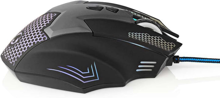 NEDIS Gaming Mouse - Verdrahtet - 800/1200 / 1600/2400 DPI - Einstellbar DPI - Anzahl Knöpfe: 7 - Re