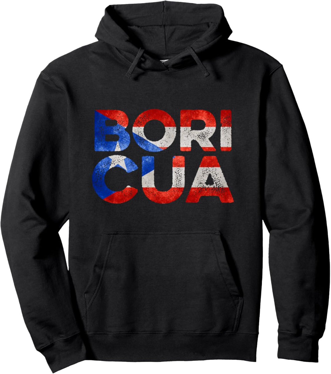 Boricua Funny Puerto Rican Flag Pride Morena United States Pullover Hoodie