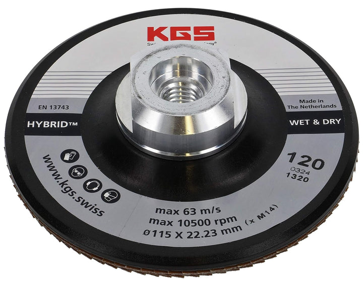 KGS Hybrid-Diamant-Trennscheiben, 115 x M14 goldfarben, Körnung 120 mit direkter M14 aufnahme passen