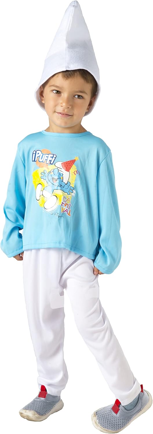 Ciao 14591.2-3 Costume Baby Official Smurfs (Size Years) with Cape The Disguise, Blue, White, 2-3 Ja