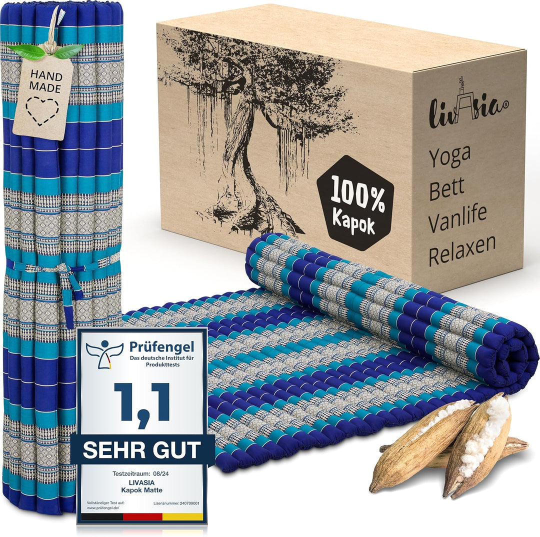 livasia Rollmatte Rollmatratze L-200x110x4,5cm, Gästebett Gästematratze 1 Person, Reisebett Kofferra