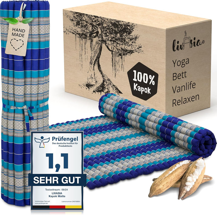 livasia Rollmatte Rollmatratze L-200x110x4,5cm, Gästebett Gästematratze 1 Person, Reisebett Kofferra