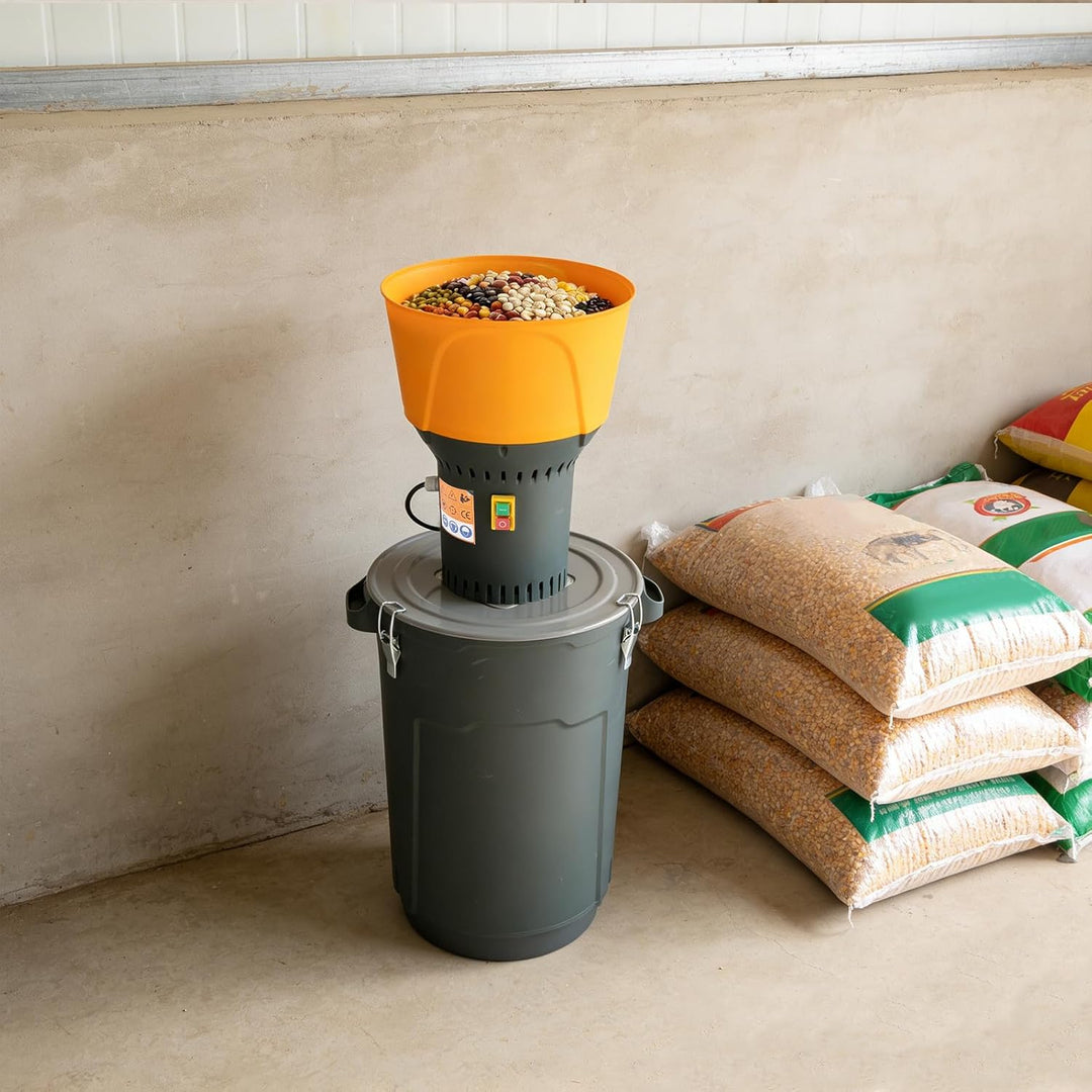 Getreidemühle 1300W 60L mit 5 Sieben Kupfermotor | Elektrische Getreidemühle, 60L Auffangbehälter, 5