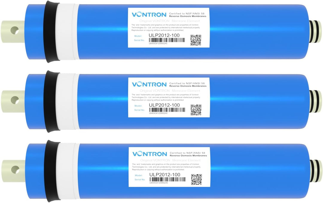3 x Aquintos Membrane 100 GPD Vontron für Umkehrosmoseanlagen mit 10" x 2,5"