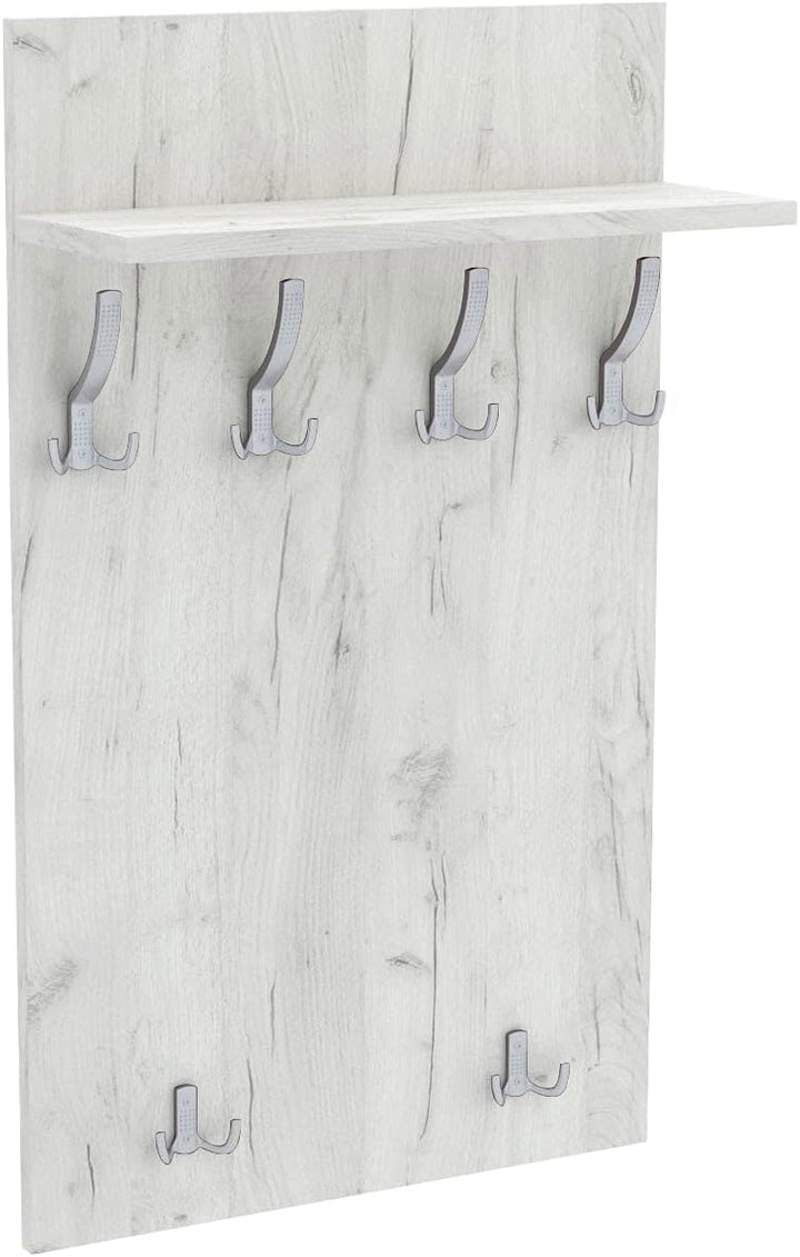 AKKE 90x60 | MAXI Garderobenpaneel Wandgarderobe Garderobe Wandpaneel Kleiderstange ALUMINIUM | WHIT